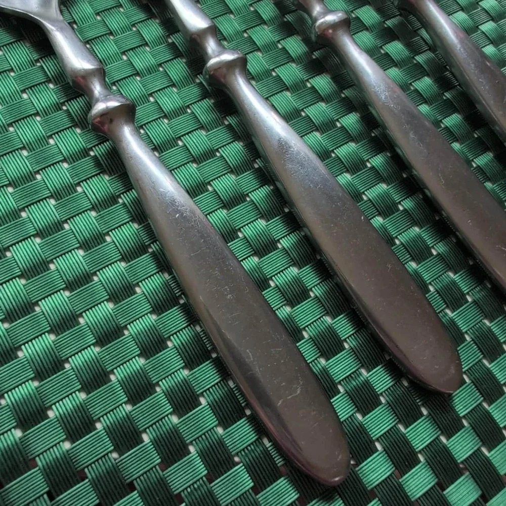 Hampton Silversmiths BISTRO SATIN Dinner Forks Set Lot of 4 Stainless 18/0 Vtg